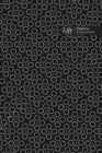 Ringed Dots Pattern Composition Notebook, Dotted Lines, Wide Ruled Medium Size 6 x 9 Inch (A5), 144 Sheets Black Cover - Book
