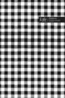 Tartan Pattern Composition Notebook, Dotted Lines, Wide Ruled Medium Size 6 x 9 Inch (A5), 144 Sheets Black Cover - Book