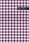 Tartan Pattern Composition Notebook, Dotted Lines, Wide Ruled Medium Size 6 x 9 Inch (A5), 144 Sheets Purple Cover - Book