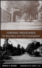 Forensic Procedures for Boundary and Title Investigation - Book