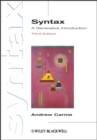 Syntax : A Generative Introduction - Book