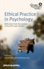 Ethical Practice in Psychology - Alfred Allan