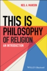 This is Philosophy of Religion : An Introduction - Book