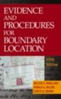 Evidence and Procedures for Boundary Location - eBook