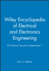 Wiley Encyclopedia of Electrical and Electronics Engineering : 24 Volume Set plus Supplement 1 - Book