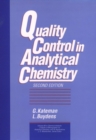 Quality Control in Analytical Chemistry - Book