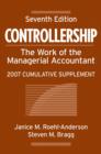 Controllership : The Work of the Managerial Accountant 2007 Cumulative Supplement - Book