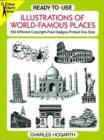 Ready-to-Use Illustrations of World-Famous Places : 109 Different Copyright-Free Designs Printed One Side - Book