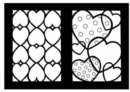 Hearts Stained Glass Coloring Book - Book