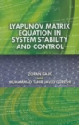 Lyapunov Matrix Equation in System Stability and Control - Book