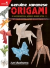 Genuine Japanese Origami : 33 Mathematical Models Based Upon Square Root of 2 - Book