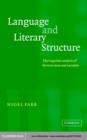 Language and Literary Structure : The Linguistic Analysis of Form in Verse and Narrative - eBook