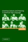 Grammar, Gesture, and Meaning in American Sign Language - eBook