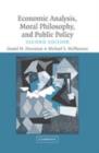Economic Analysis, Moral Philosophy and Public Policy - eBook
