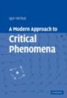 Modern Approach to Critical Phenomena - eBook