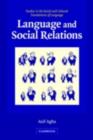 Language and Social Relations - eBook