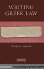 Writing Greek Law - eBook