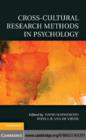 Cross-Cultural Research Methods in Psychology - eBook