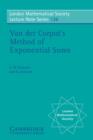 Van der Corput's Method of Exponential Sums - eBook