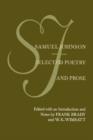 Samuel Johnson : Selected Poetry and Prose - Book