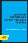 Employment Grievances and Disputes Procedures in Britain - Book