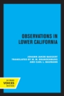 Observations in Lower California - Book