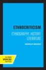 Ethnocriticism : Ethnography, History, Literature - Book
