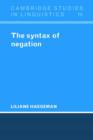 The Syntax of Negation - Book