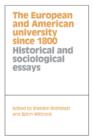 The European and American University since 1800 - Book
