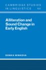 Alliteration and Sound Change in Early English - Book