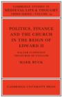 Politics, Finance and the Church in the Reign of Edward II - Book