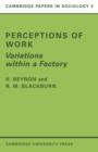 Perceptions of Work : Variations within a Factory - Book