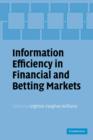 Information Efficiency in Financial and Betting Markets - Book