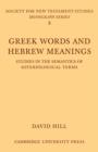 Greek Words Hebrew Meanings - Book