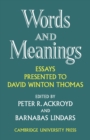 Words and Meanings - Book