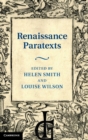 Renaissance Paratexts - Book