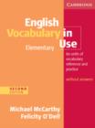 English Vocabulary in Use Elementary Edition without answers - Book