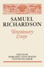 Samuel Richardson : Tercentenary Essays - Book