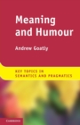 Meaning and Humour - Book