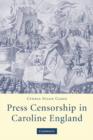 Press Censorship in Caroline England - Book