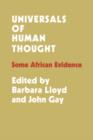 Universals of Human Thought : Some African Evidence - Book
