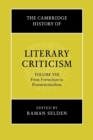 The Cambridge History of Literary Criticism: Volume 8, From Formalism to Poststructuralism - Book