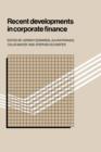 Recent Developments in Corporate Finance - Book