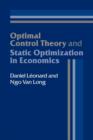 Optimal Control Theory and Static Optimization in Economics - Book