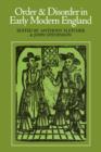 Order and Disorder in Early Modern England - Book