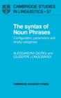 The Syntax of Noun Phrases : Configuration, Parameters and Empty Categories - Book