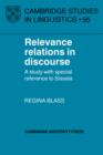 Relevance Relations in Discourse : A Study with Special Reference to Sissala - Book