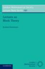 Lectures on Block Theory - Book