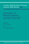 Geometry of Banach Spaces : Proceedings of the Conference Held in Strobl, Austria 1989 - Book