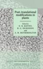 Post-translational Modifications in Plants - Book
